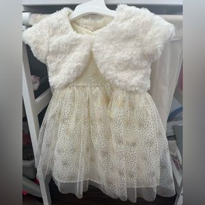 Gold & White Formal Dress